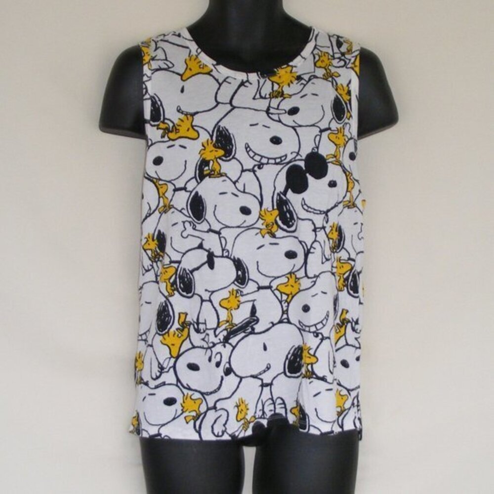 SNOOPY & WOODSTOCK Tank Top, Tag 3XL Junior, Peanuts, Sleeveless, Cotton blend